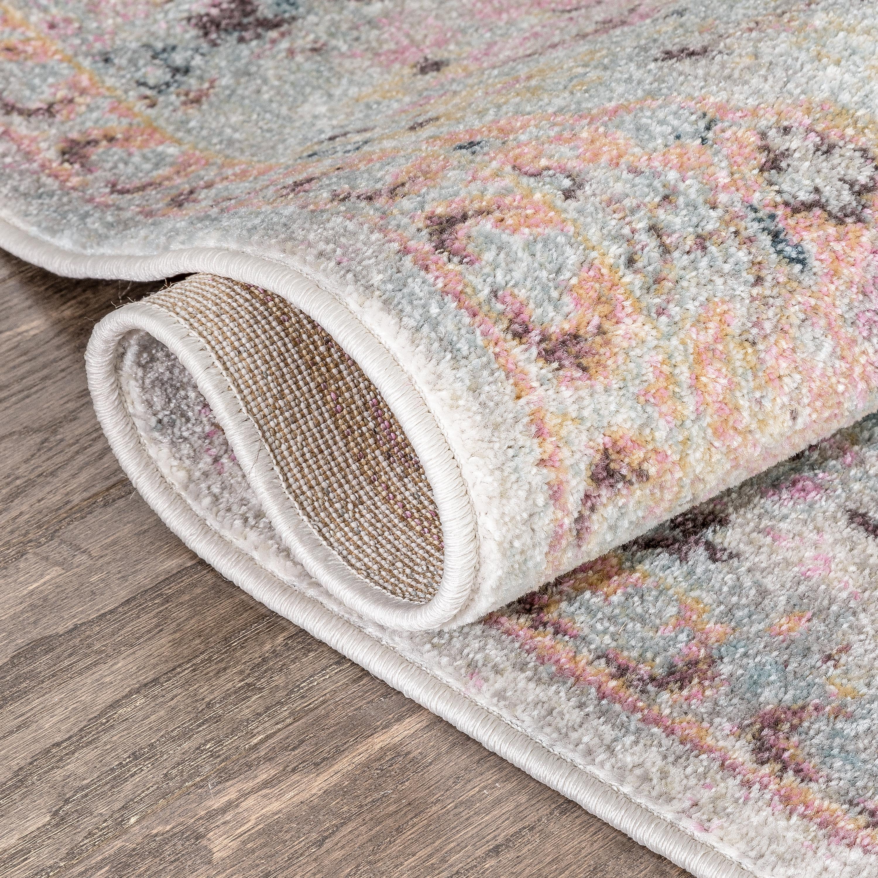 Well Woven Rodeo Elaine Vintage Bohemian Distressed Grey Ivory 2'7" x 9'10" Runner Area Rug