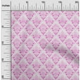 thumbnail image 2 of oneOone Viscose Jersey Fuschia Pink Fabric Asian Block Floral Craft Projects Decor Fabric Printed By The Yard 60 Inch Wide, 2 of 4