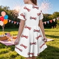 thumbnail image 5 of Grblisyd 4th of July Dresses for Girls USA Patriotic Short Sleeve Dress Star Striped Crew Neck A Line Dress Independence Day Outfit with Pockets 10-12y, 5 of 6