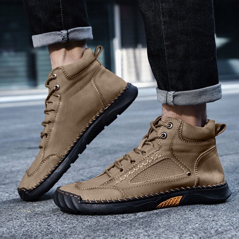MEN Casual, Boots Size 11.5 Vintage Combat Boots for Men with Side Zipper Comfortable  main image 3