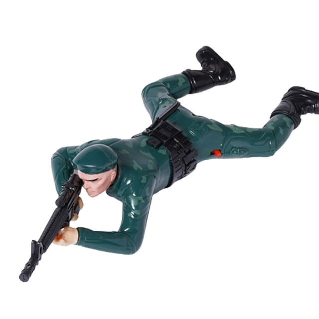 Electric Toy Crawling Soldier Collection Model Toy with Light Music