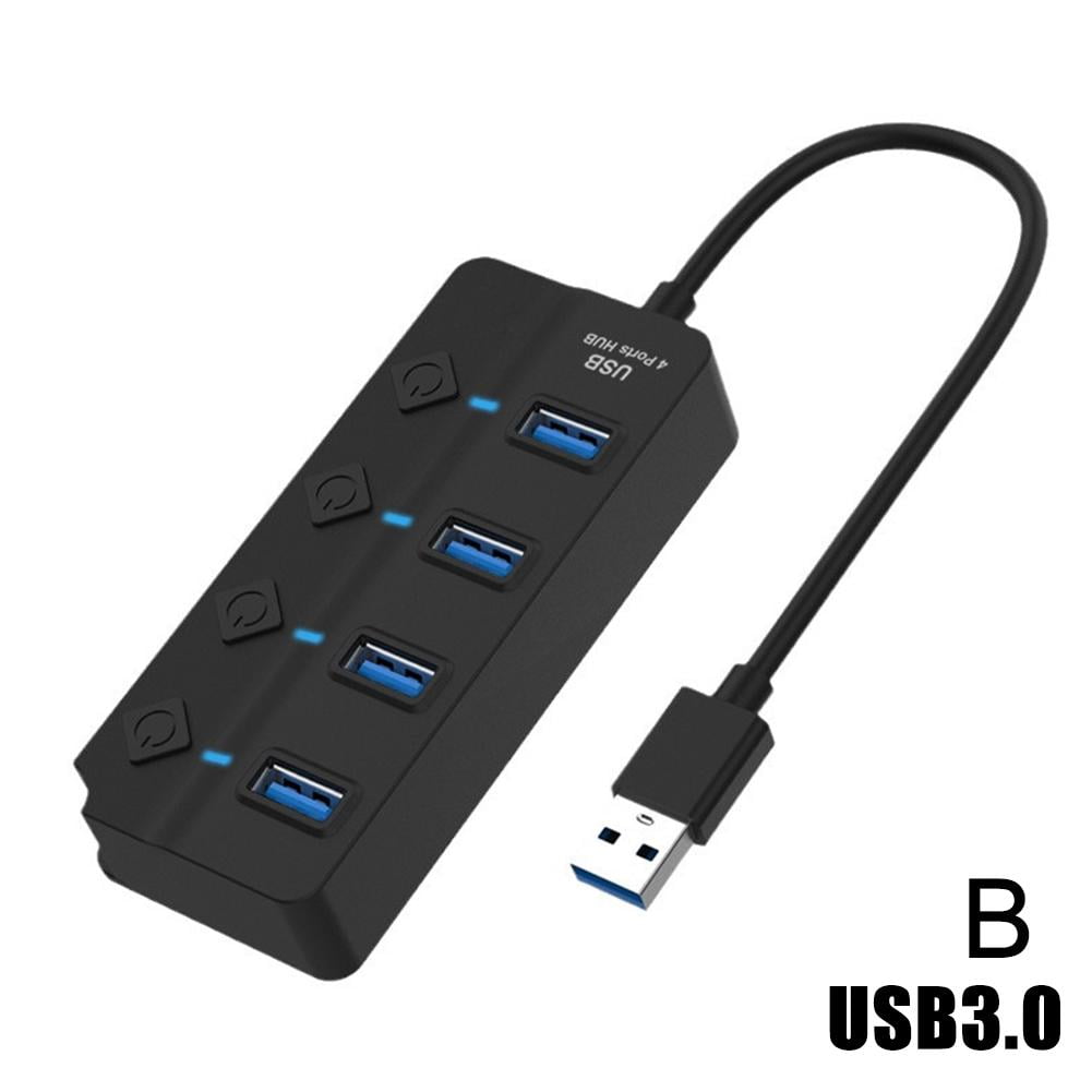 4/7Port USB 3.0 Hub Verteiler Adapter Splitter Netzteil Verteiler 2023 ...