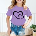 thumbnail image 4 of WEAIXIMIUNG Hauts pour Adolescentes Tendance T-Shirt Graphique Mignon Col Rond Manches Courtes Été Décontracté 140, 4 of 6