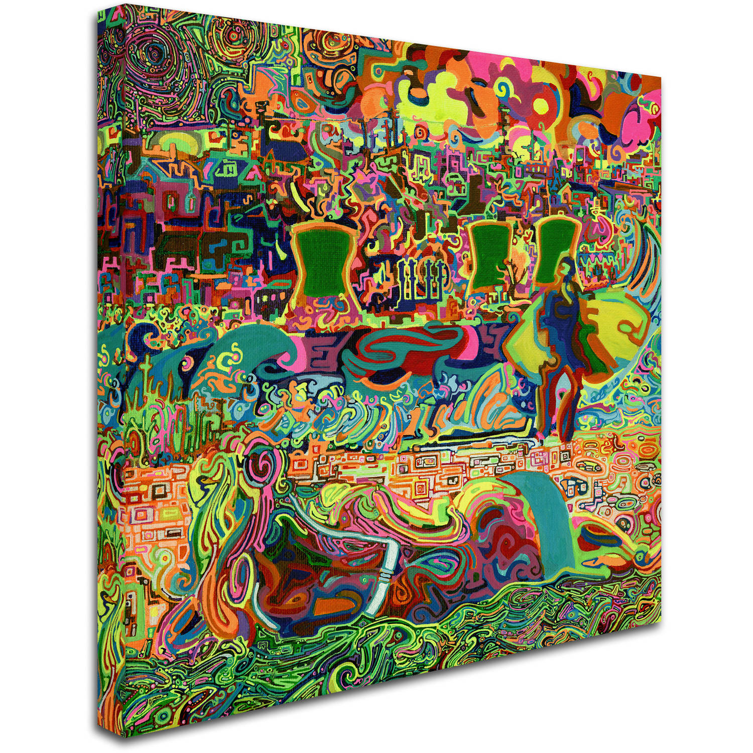 Trademark Fine Art "Fukushima Beach Party" Canvas Art by Josh Byer