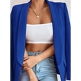 thumbnail image 2 of Women's Office Lightweight Loose Fit Solid Color Blazer Notch Collar Long Sleeve, 2 of 9