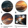 thumbnail image 3 of Designart "Coastal Sunbeams Ephemeral Sky I" Landscapes Floater Framed Wall Art Living Room, 3 of 7