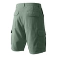 thumbnail image 4 of Distressed Wash Cargo Shorts with Multiple Pockets and Relaxed Fit, Awesome For Weekend Errands Backyard Projects Or Casual Outings Army Green L, 4 of 4