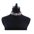 thumbnail image 5 of Women's Short Necklace Full Of Diamonds Exaggerated Flower Necklace, 5 of 5