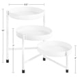 thumbnail image 3 of Kate and Laurel Finn Modern Tri-Level Plant Stand, 7.25 x 7.25 x 10, White, Indoor Multi-Tiered Plant Stand for Tabletop, 3 of 6