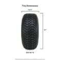 thumbnail image 3 of 14" MODZ® Reef Matte Black Golf Cart Wheels and Low Profile Tires Combo Set of 4, 3 of 3