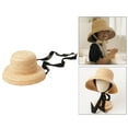 thumbnail image 6 of Straw Hat w/ Adjustable Tie Black Tie, 6 of 6