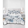 thumbnail image 3 of Blue Teal Dandelion Twin Size Down Alternative Comforter, Lightweight Comforter Quilt Bedding Set with Pillow Shams Dragonfly Modern Art Watercolor All Seasons Bed Comforter Duvet Insert 68"x86", 3 of 7