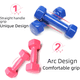 thumbnail image 3 of Mancuernas de plástico esmerilado hexagonales para mujer, equipo de fitness, juego de mancuernas deportivas de plástico para el hogar, mancuernas pequeñas de color, 3 of 4
