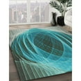 thumbnail image 3 of Ahgly Company Machine Washable Indoor Rectangle Transitional Deep-Sea Green Area Rugs, 7' x 10', 3 of 7