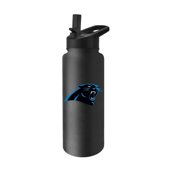 Logo Brands 605-S34QB-8 Carolina Panthers 34 oz Quencher Stainless Bottle