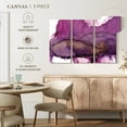 thumbnail image 4 of Elephant Stock Aquarelle Violet Wall Art - Horizontal Multi Panel Canvas - Living Room Wall Decor - Abstract Multi Panel - Purple And White Decor By Chris Paschke - 23" x 14", 4 of 4