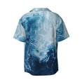 thumbnail image 2 of Haiem Abstract Ocean Waves Men's Casual Shirts Short Sleeve Button Down Shirts Fashion Textured Summer Beach Shirt-4X-Large, 2 of 7