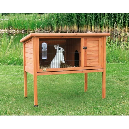 UPC: 4011905062372 | TRIXIE Elevated Weatherproof Outdoor 1-Story Wooden Small Animal Hutch Pull-Out Tray Brown