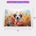 thumbnail image 5 of Welcome Spring Summer Dalmatian Portrait Flower Blue Sky 7x5in Folded Greeting Card Dog Lover Single Note Card with Envelope - 12001, 5 of 5