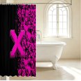 thumbnail image 3 of Manfei Checkered Art Shower Curtain 72Wx72L,Retro Pixel Bathroom Curtain,Black Pink, 3 of 5
