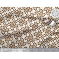 thumbnail image 3 of Soimoi Brown polyester Crepe Fabric Geometrical Star Geometric Print Sewing Fabric Yard 42 Inch Wide, 3 of 3