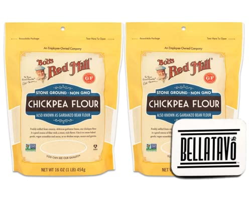 Chickpea Flour Bundle. Includes Two-16 Oz Bags of Bobs Red Mill Chickpea Flour plus a BELLATAVO Ref Magnet! Chickpea Flour is also known as Garbanzo Bean Flour!