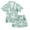 Cute Cartoon Llama Pattern, variant on Silky Satin Kids' Pajama Set Breathable & Smooth Unisex Button-Down Pajamas Cute Otter Pattern