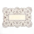 thumbnail image 1 of MYG 12x18in Table Runner Embroidered Floral Lace Fabric Translucent Gauze Table Cloth 2#, 1 of 9