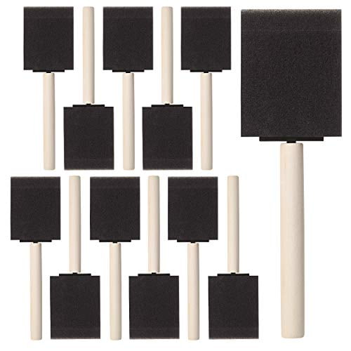 Bates Foam Paint Brushes, 16pcs, 2 Inch, Sponge Brushes, Sponge Paint Brush, Foam Brushes, Foam