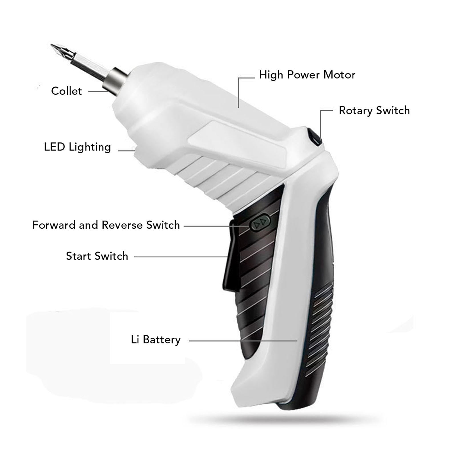 Suodoka Portable Rechargeable Electric Screwdriver Kit – 2.5 m/s Speed, Adjustable One‑Hand Control, Versatile Bits & Toolbox