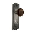 thumbnail image 3 of Nostalgic Warehouse Meabrn_Prv_234_Kh Brown Porcelain Solid Brass Privacy Door Knob Set -, 3 of 6