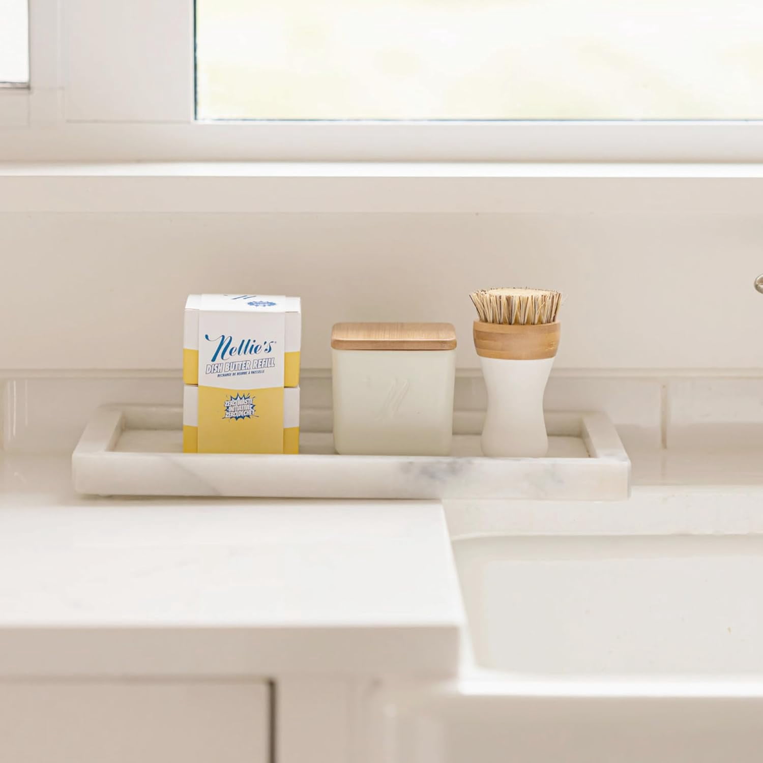Dish Butter Refill - Semi-Solid Dish Soap Block Alternative - Light Lemongrass Scent - Easy Refill for Dish Butter Container - (2 Pack) - (Made in Canada)