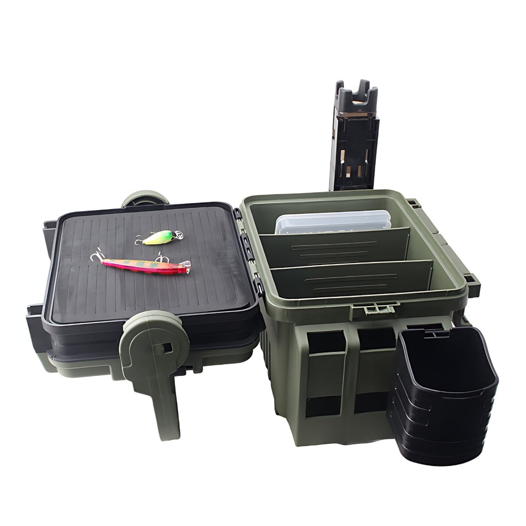 Double-layer Fishing Tackle Box Adjustable Lure Hook Fishing Baits Storage Box Lure Hook Storage Box Multi-function