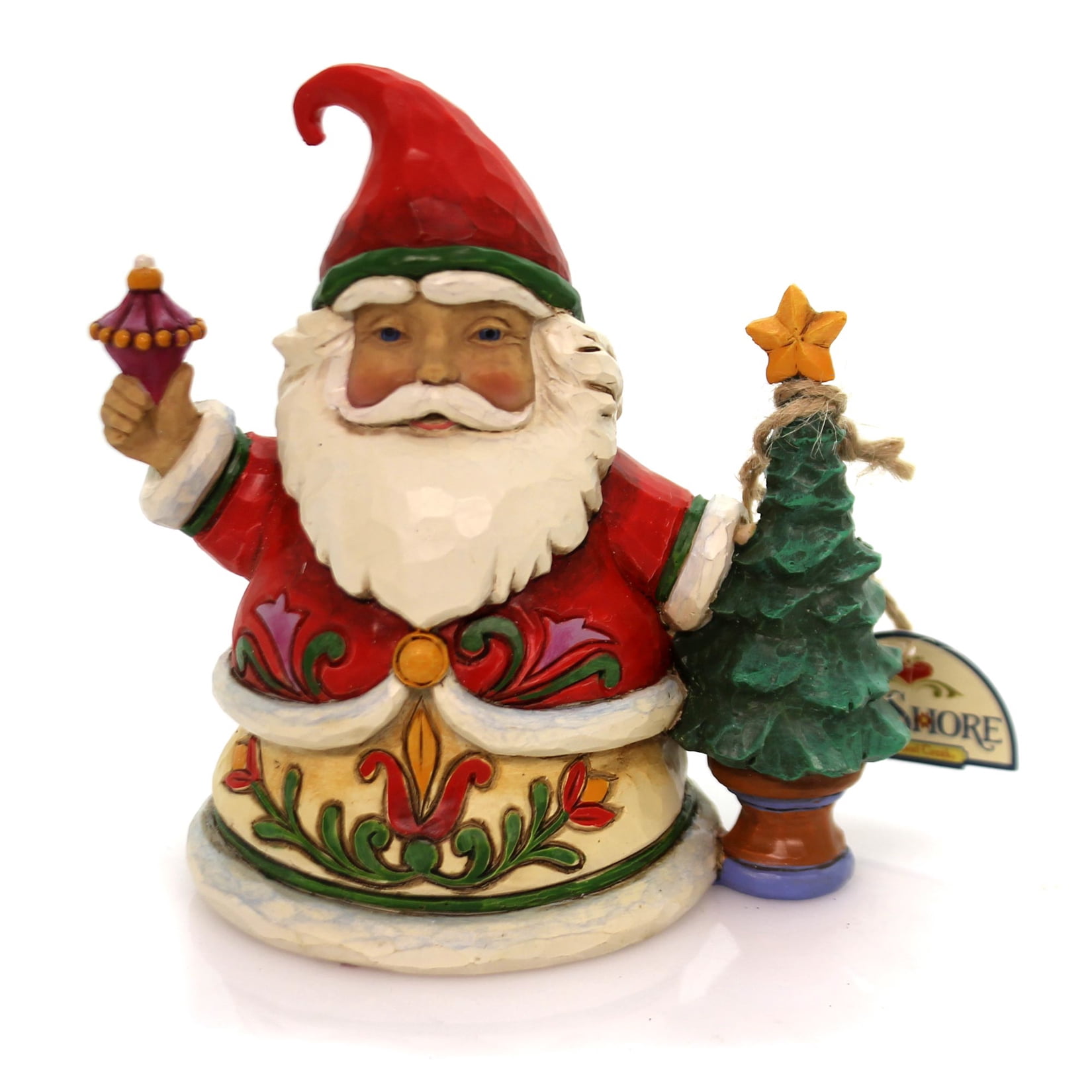 Enesco Jim Shore Heartwood Creek Christmas Pint Sized Santa with Tree