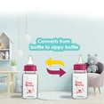 thumbnail image 7 of BeeBaby Options+ Anti-colic Glass Bottle to Sippy Glass Bottle Starter Kit, 4oz./125ml. -Pink, 7 of 7