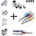 thumbnail image 4 of Impact Grade Socket Adapter/Extension Set Turns Power Drill Into High Speed Nut Driver,1/4-Inch Hex Shank to Drive for Adapters to Use with Drill Chuc, 4 of 5