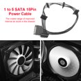 thumbnail image 3 of SATA 15Pin 1 a 5 puertos hembra Disco duro Cable de alimentación Cable de extensión Adaptador SATA Universal Accesorios Electrónicos, 3 of 9