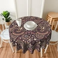 thumbnail image 5 of Round Tablecloth Mandala Vintage Ethnic Table Cloths Waterproof Table Cover for Wedding Party Dining Holiday Banquet 60in, 5 of 6