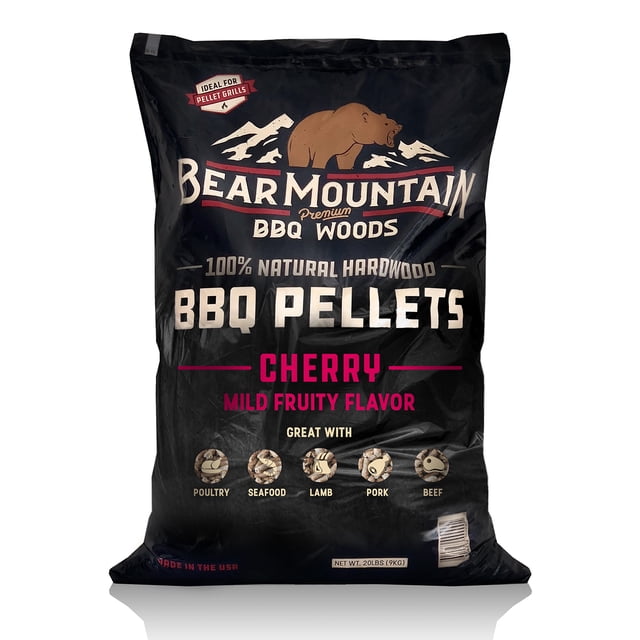 Bear Mountain BBQ Premium All Natural Cherry Wood Smoker Pellets, 40 Pounds