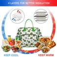 thumbnail image 4 of Green Dinosaurs Classic Ferns Womens Lunch Box for Work,Insulated Large Lunch Bag for Tween and Teen,Loncheras Para Mujer,Leakproof Adult Lunch Bag for Work,Beach,Travel,Picnic,Camping, 4 of 7