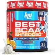 BPI Sports Best BCAA Shredded, Caffeine-Free Thermogenic Recovery Powder, Fruit Punch, 9.7 oz (25 Servings)