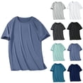 thumbnail image 2 of Bosfbaoi Plus Size Men's T-Shirt Crew Neck Short Sleeve T-Shirt Quick-Dry T-Shirt Moisture-Wicking Top Athletic Top, 2 of 5