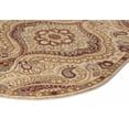 thumbnail image 4 of Transitional Area Rug (5'3'' x 7'3'' Oval) Paisley Ivory, Red Living Room Easy to Clean, 4 of 6