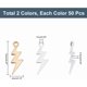 thumbnail image 2 of Dijes de relámpago, colgantes con forma de rayo y trueno para hacer collares, pulseras y joyas., 2 of 9