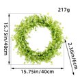 thumbnail image 3 of Corona Navideña Blanca y Verde - Decoración de 40 Cm Estilo Ratán para Puerta, Pared o Ventana | Decoración Navideña para Interiores y Exteriores, 3 of 7