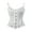 White, variant on Womens Lace Steel Boned Corset Solid Petal Fishbone Strap Strapless Short Corset Boned Bustier Shapewear Tummy Control Pink XL