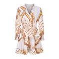 thumbnail image 3 of Birdeem Robe d'Été Décontractée à Manches Longues Col en V avec Ceinture Élastique pour Femmes, 3 of 6