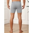 thumbnail image 3 of DARING DIVA Men's Elastic Waistband Soft Mid-Waisted Solid Underwear 30 Light Gray, 3 of 7