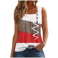 thumbnail image 2 of Puntoco Camisetas sin mangas ajustadas para mujer Camiseta sin mangas estampada para mujer Top suelto, 2 of 5