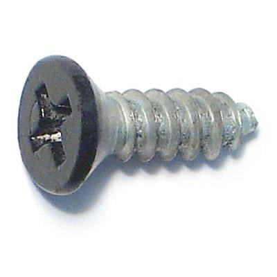 

#7 x 1/2 Black Painted Steel Phillips Flat Head Hinge Screws (40 pcs.)